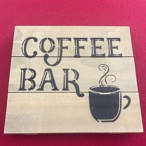 Rustic Coffee Bar Sign - Brown and Black